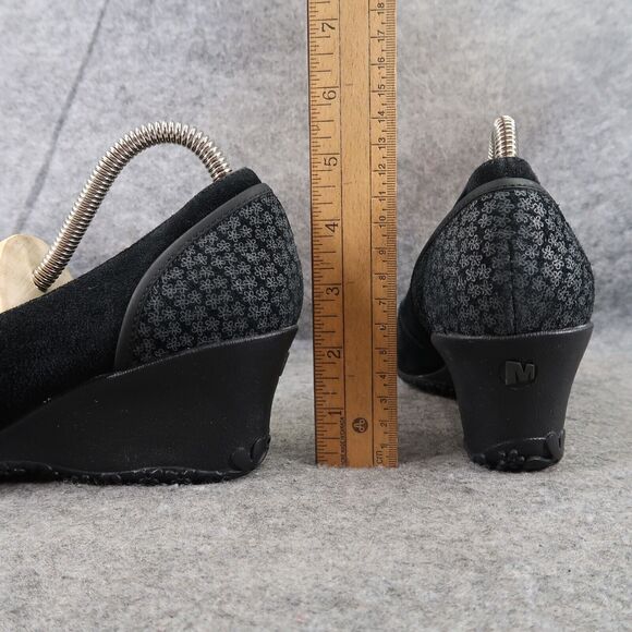 Merrell Shoes Womens 8 Wedge Mary Jane Slip On Leather Petunia Comfort Fashion - Picture 5 of 15